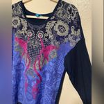 Nanette Lepore L’amour Womens XL Floral Tunic-Style Blouse | Shirt | Top Photo 1