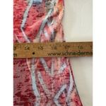 Before + Again Thermal Top Size S Pink Blue Abstract Waffle Long Sleeve Floral Photo 5