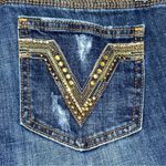 Vigoss  Denim Vintage Junior 3 Medium Blue Wash Grommet Pocket Miami Skinny Jeans Photo 3