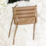 Rebecca Minkoff Tan Brown Three Zip Rocker Bag Photo 0