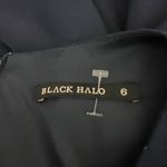 Black Halo Cotton Stretch Scoop Neck Short Sleeve Semi Pleated Sheath Dress Blue Photo 1