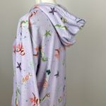 Hill House Allie Zip Up Hoodie Sweatshirt Sea Creatures Terry Purple Small NWT Photo 3