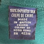 Givenchy Vintage Emerald Green Silk Blouse Women’s Size 10 Photo 10