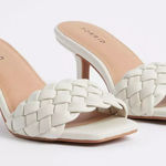 Torrid Bone Woven Toe Strap Mule Heels in Extra Wide Photo 0