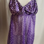 Cacique Women's  Purple Leopard Print Chemise 2X Photo 0