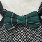 Sexy Sheer Mesh Bodysuit with Plaid Skirt Black Size M Photo 4