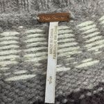 Free People Women's Gray Fair Isle Nordic Henley Sweater Size S Boho Cozy Photo 4