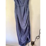 Lulus NWOT Sophisticated Sight Periwinkle Satin Jacquard Cowl Midi Dress XXL Photo 6