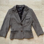 Mango MNG by‎  Brown Plaid Two Button Blazer Women Sz 6 Photo 0