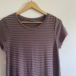 Fleur Bleue Striped T Shirt Maxi Dress Brown Size M Photo 5