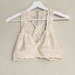 Free People  Intimately Lace Racerback Bralette in Ivory - M Photo 2