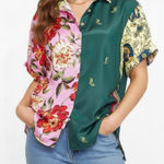 Anthropologie  Oversized Surf Shirt, Green, XS Photo 0