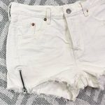 Levi's High Rise Button Fly White Denim Altered 501 Cut Off Jean Shorts 27 Photo 1