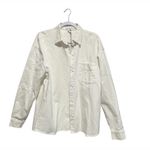 Who What Wear We What Wear White Denim Boyfriend Shirt Rigid Denim, New with tags Photo 1