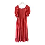 Polagram Boho Chic Embroidered Midi Gypsy Short Sleeves Dress SZ L #2468 Photo 5