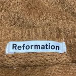 Reformation Brown Teddy Fleece Sleeveless Cami Camisole Crop Tank Top Size L Photo 2