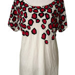 Diane Von Furstenberg  white, red & black cotton falling stones tee Photo 0