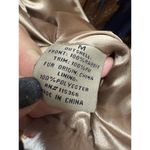 Twenty Twenty Vtg Rabbit Fur Leather Trim Vest Full Zip Taupe Tan Boho Festival Brown Size M Photo 6