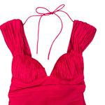 ASOS NWT  Design Red Sweetheart Bust Ruched Shirred Slim Mini Dress Size 4 Photo 2