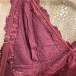 Free People FP One Amina Longline Bralette Maroon Acai Small NWT Photo 4
