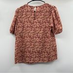 VERO MODA Aware by Vero Moda Orange & Red Printed Short Sleeve Top Size M Photo 3