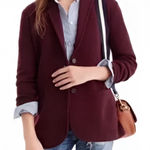 J.Crew  Button Front Knit Cardigan Sweater Blazer Burgundy Size S Photo 0