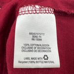 Laura Scott  1X Womens Red 3/4 Sleeve Floral Rhinestone Tee Top Shirt Photo 7