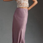 Anthropologie Tilda Midi Slip Skirt Medium Photo 0