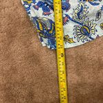 Roller Rabbit  Blue Amanda Linen Lulu Set Polo Pajamas Paisley Print Photo 5