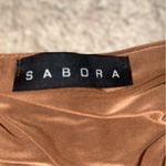 Sabora Brown Bodycon Dress with Bell Sleeves and Sweetheart Neckline Size M Photo 3