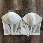 Retrofête Retrofete Lex Top Strapless Corset Bustier White Rhinestone Medium NWT Bridal Photo 2