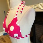 U.S. Polo Assn. Pink Polka Dot Bikini Top Swimsuit Womens M Photo 2