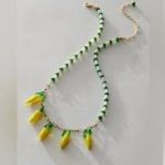 Free People  Vibrant Red Hot Beaded Choker in Emerald Photo 3