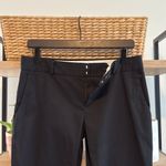 Banana Republic  Hampton Cropped Capri Mid-Rise Black Woven Career Dress Pant Tro Photo 5