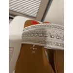 Toscanella Made in Italy Wedge Rhinestone Platform Sandal Silver White 10 NWOT Photo 3