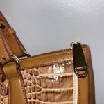 Brahmin  Rare Style Crocodile Leather Saddle Brown Tote Photo 7
