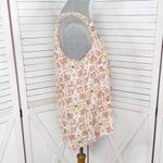Artisan NY Floral Boho Sleeveless Tank Top Blouse White Yellow Red Small Photo 2