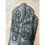 Black cowboy/cowgirl women’s size 7 boots real leather with rubber sole and heel Photo 6