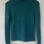 J.Crew Teal Green Mock Neck Slim Knit Sweater Merino Wool Blend XXS Classic Blue Photo 0