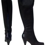 Donald Pliner Expresso Suede Croc Leather Boot New Water Resistant New NIB $495 Brown Size 8.5 Photo 4