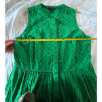 Women's J.CREW Green Eyelet Shirtdress midi Dress Size 12 warm clover green Photo 6
