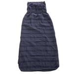 Theory Dress Womens 00 Blue Bramnen Stripe Slit Side Strapless Maxi Cotton Photo 1
