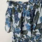 MISA Los Angeles x REVOLVE Vola Dress Flora Azulia Ome Shoulder Blue Metallic XS Photo 7