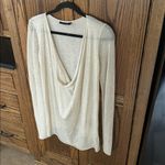 Donna Karan  New York Ivory Cream Cowl Neck Cashmere Sweater Large Photo 1