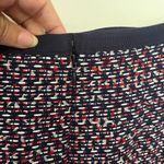Talbots Tweed Pencil Skirt Size 14P Blue Red Business Straight Slit Knee Length Photo 4