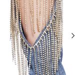 Dolls Kill DENIM HEELED BOOTS RHINESTONES HEART CUT OUT SZ 8 1/2 WOMEN Photo 9