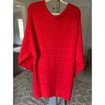 Vine & Love  Midi Dress Knit Sweater Cable Red Festive Christmas S Holiday Cozy Photo 3
