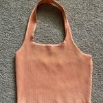 Gianni Bini  Peach Ribbed Halter Top Cropped Women’s Medium Photo 0