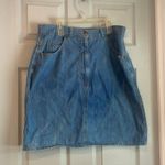Woolrich  Women's M Vintage 80s 14 Stone Wash Faded Knee Length Denim Jean Skirt Photo 0