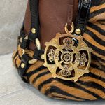 Kate Landry Collection Animal Print Cow Leather Fur Shoulder Bag Purse Photo 1